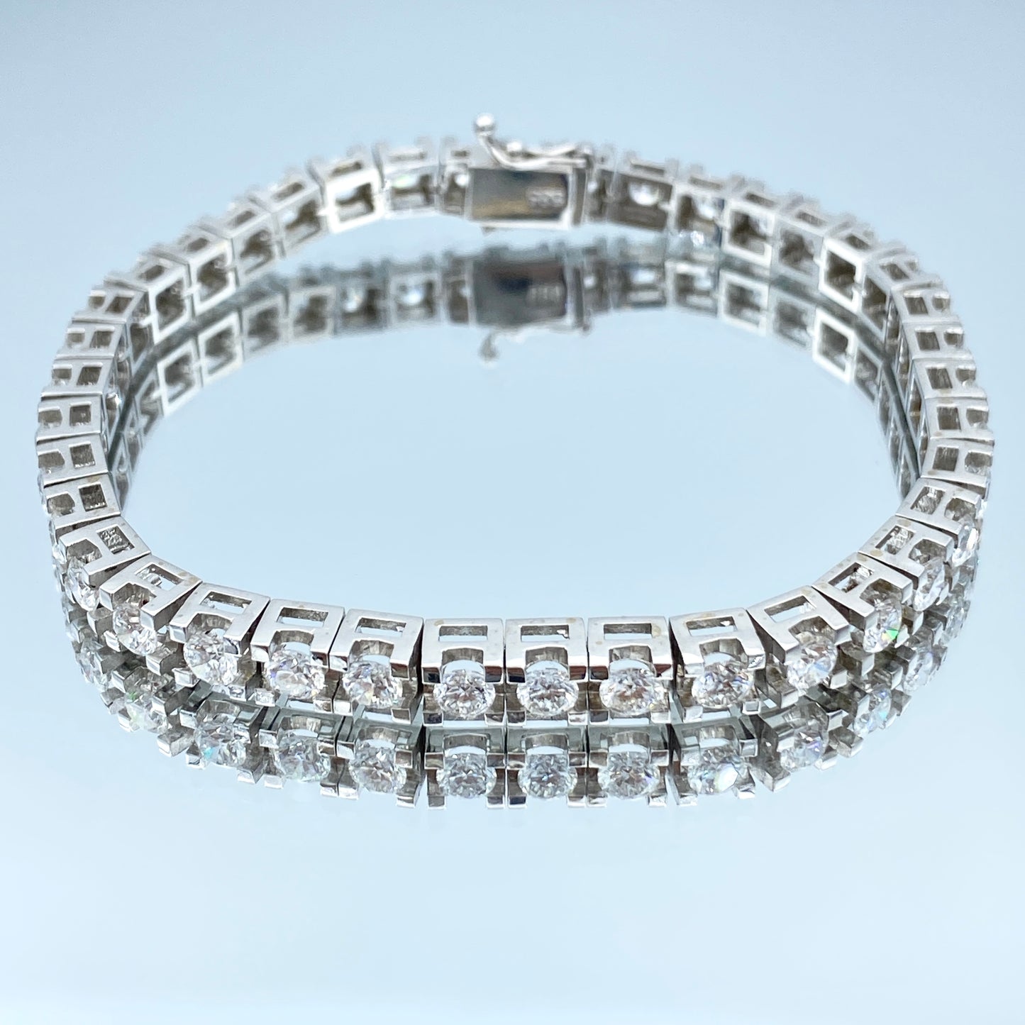 Diamond Tennis Bracelet in 14K White Gold - L and L Jewelry