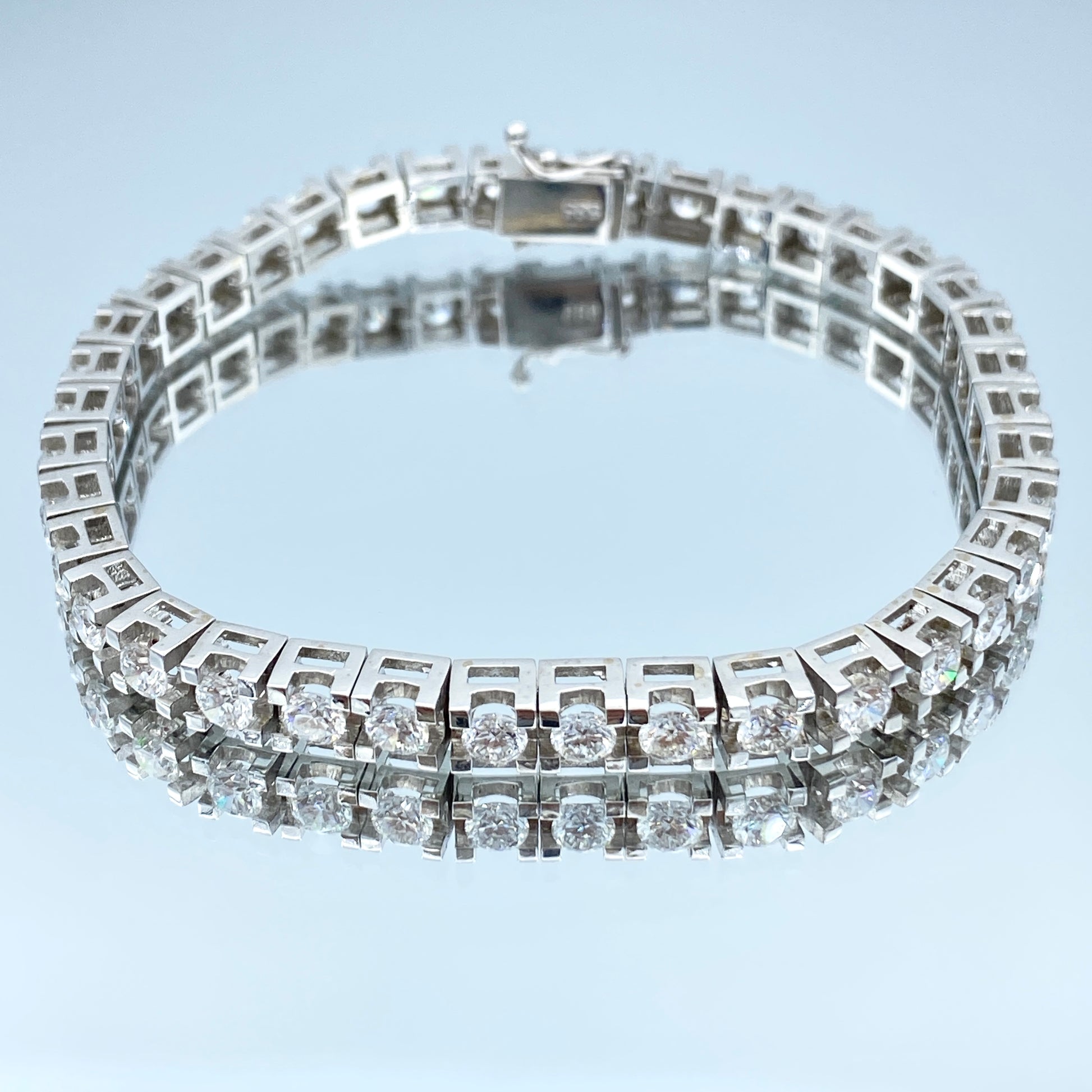 Diamond Tennis Bracelet in 14K White Gold - L and L Jewelry
