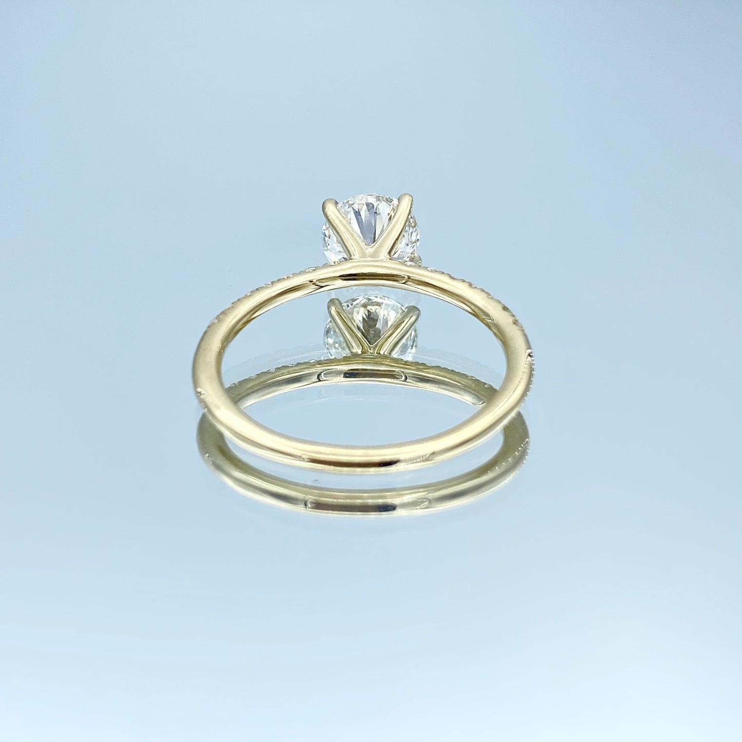 Round Brilliant-Cut Diamond Engagement Ring in 14K Yellow Gold - L and L Jewelry