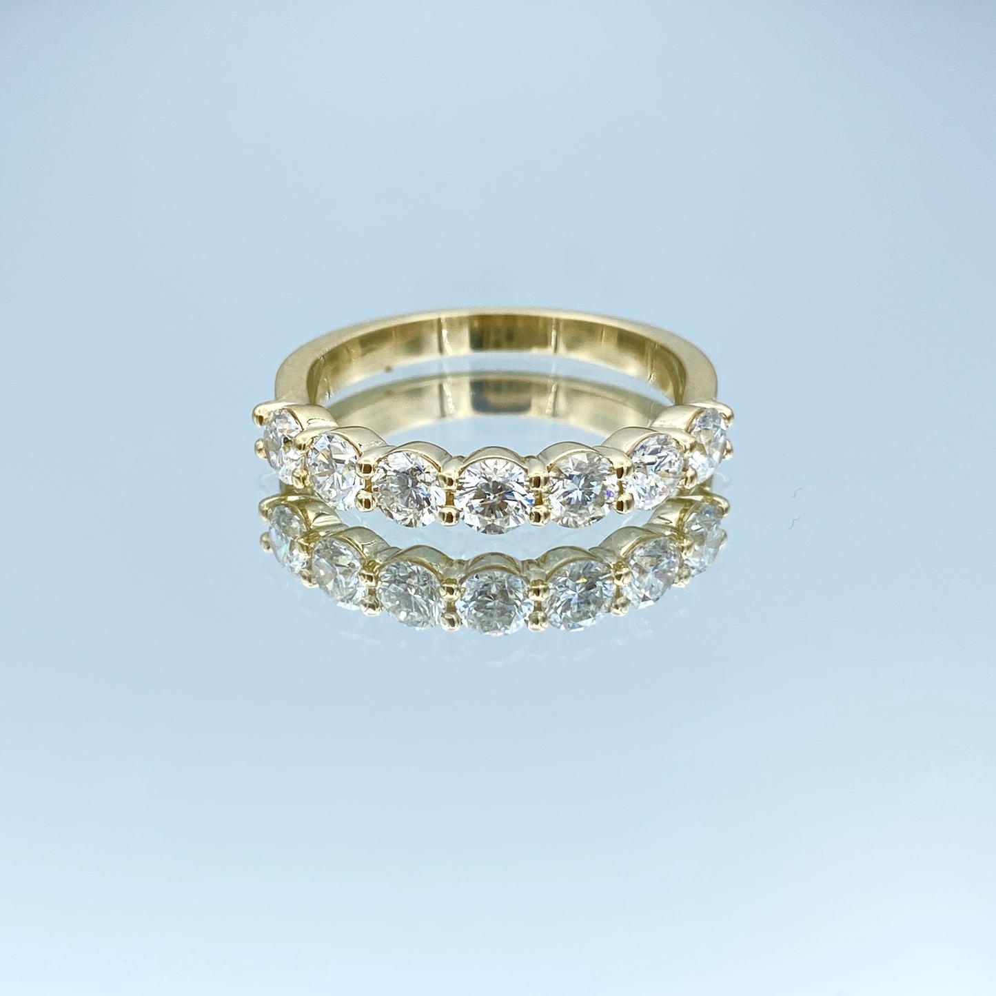 Seven Stone Diamond Ring in 14K Yellow Gold - L and L Jewelry