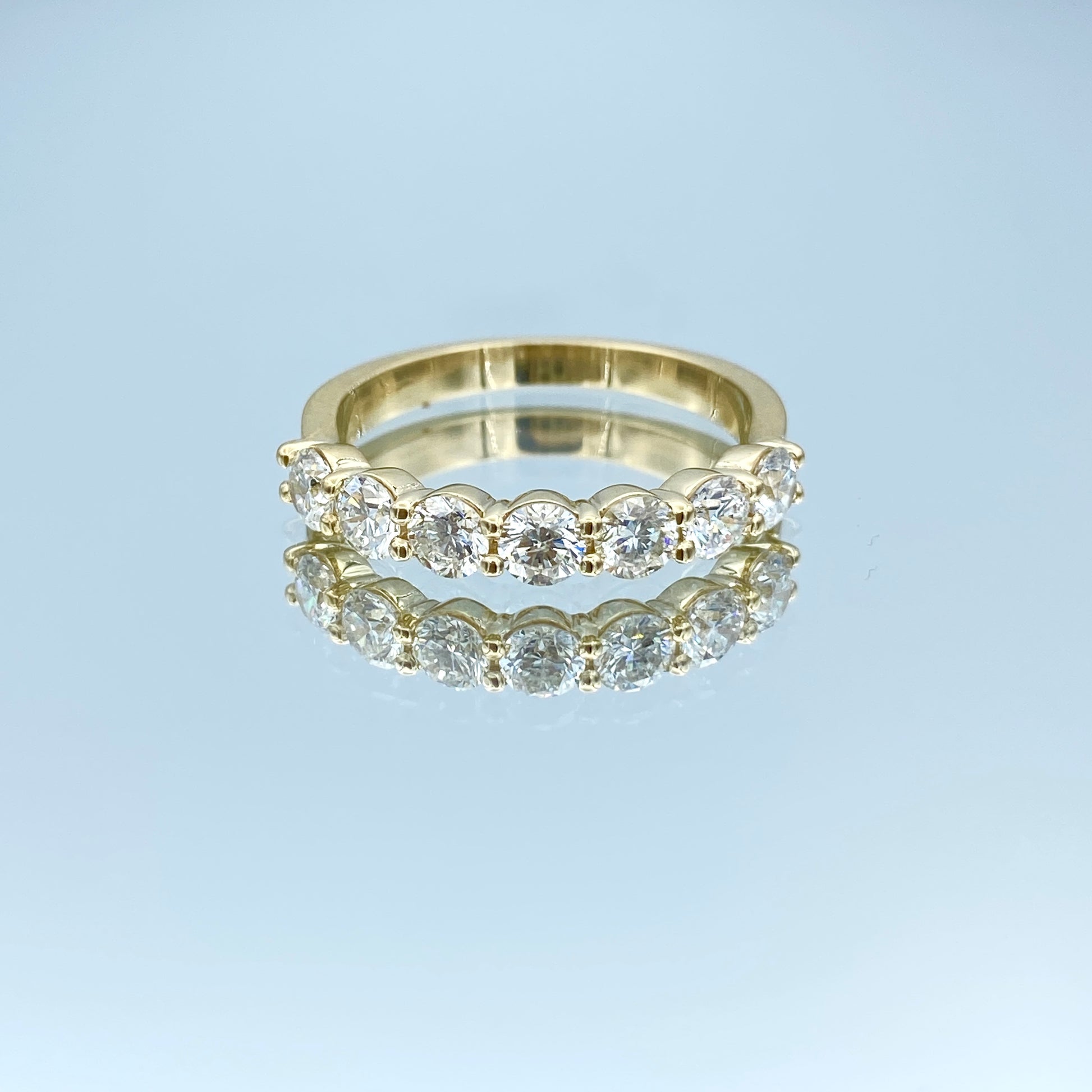 Seven Stone Diamond Ring in 14K Yellow Gold - L and L Jewelry