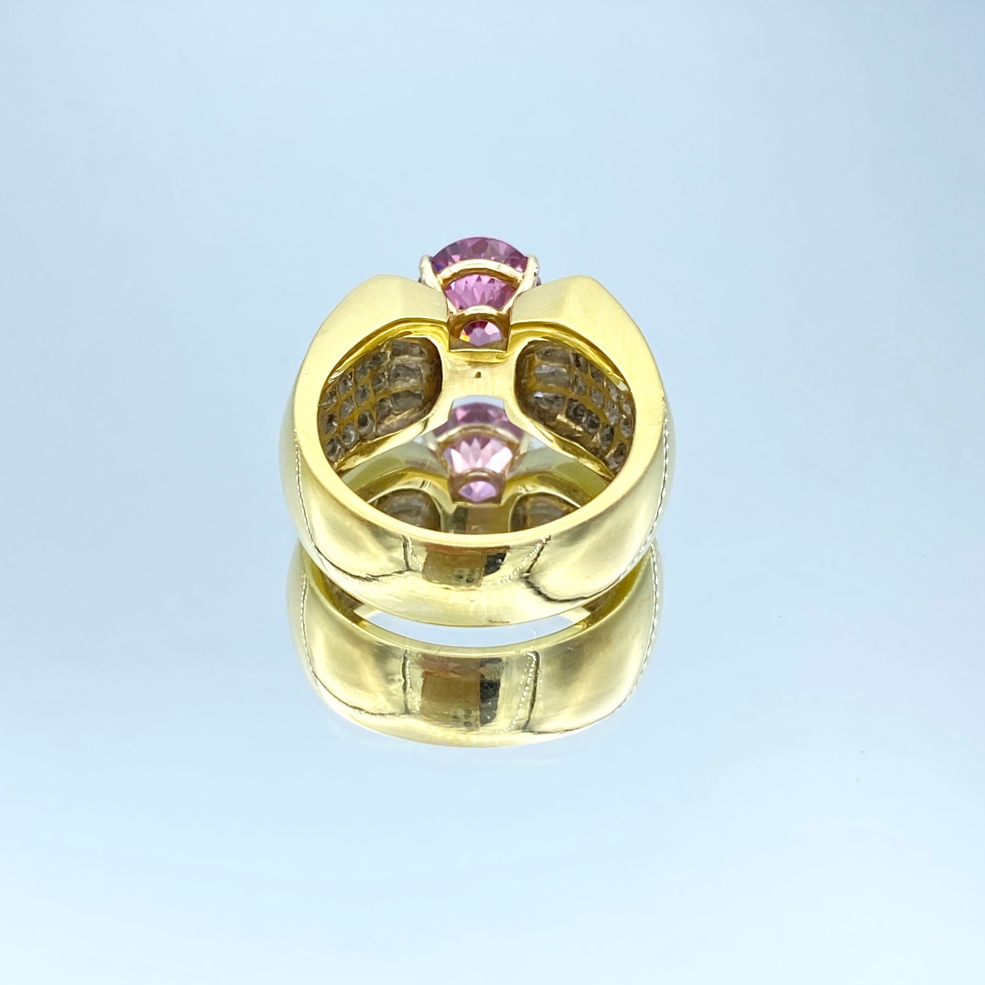 Tourmaline and Diamond Statement Ring in 18K Yellow Gold - L and L Jewelry