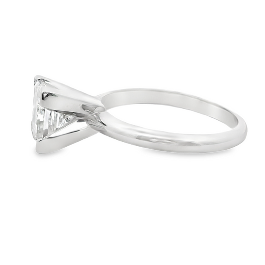 Cathedral Princess-Cut Solitaire Engagement Ring in Platinum