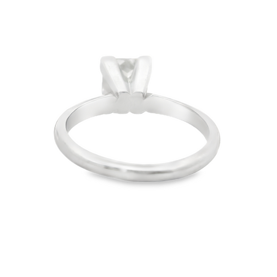 Cathedral Princess-Cut Solitaire Engagement Ring in Platinum
