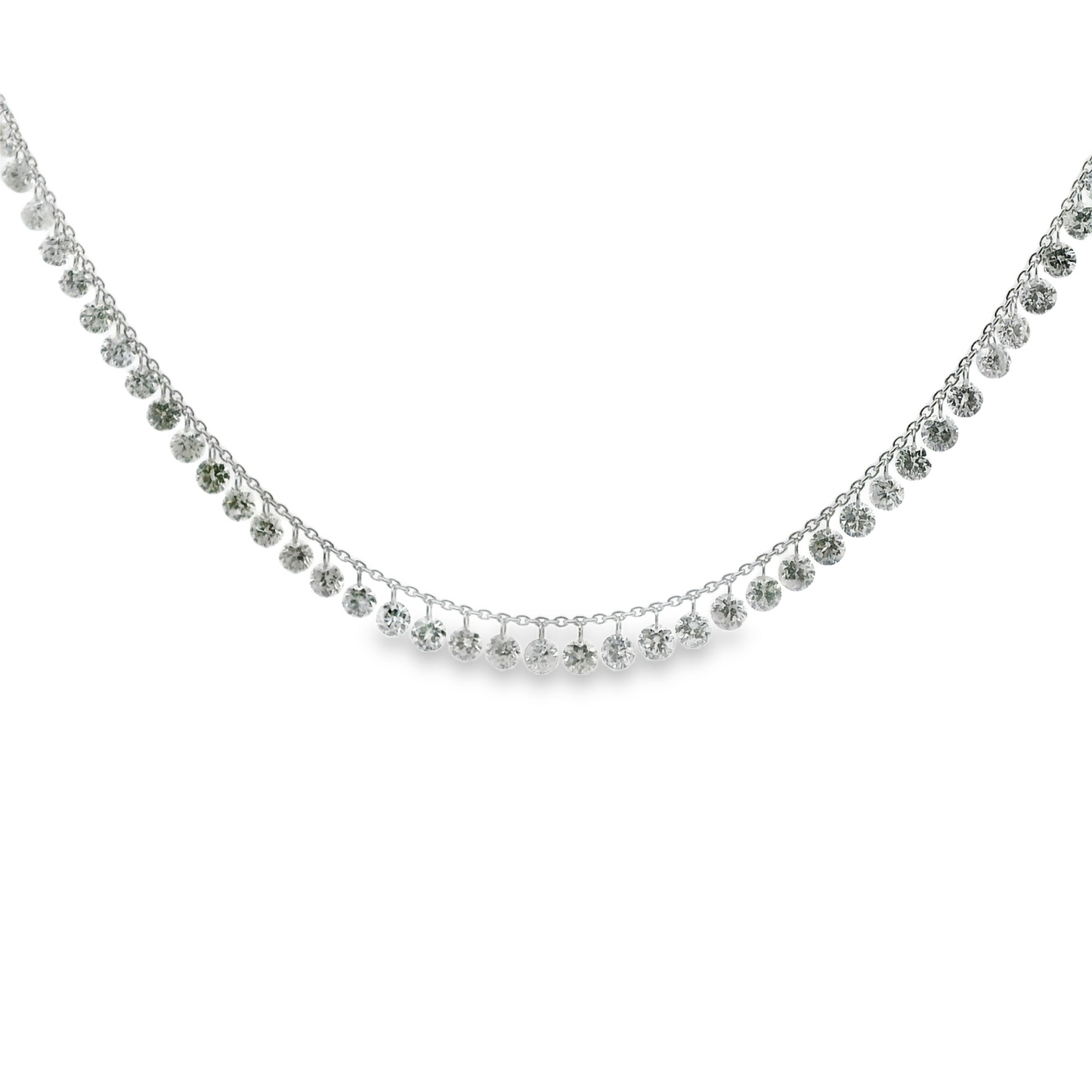 Single Layer Floating Diamond Necklace Chain