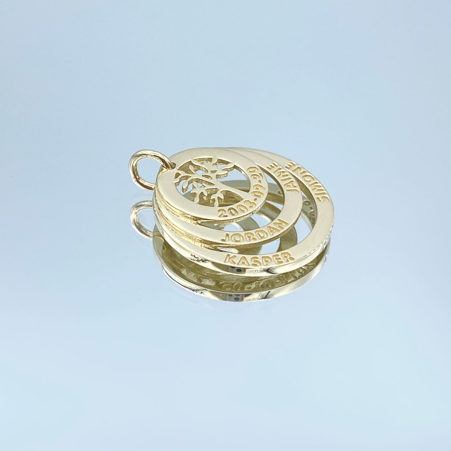 Engraved Gold Pendant in 14K Yellow Gold - L and L Jewelry