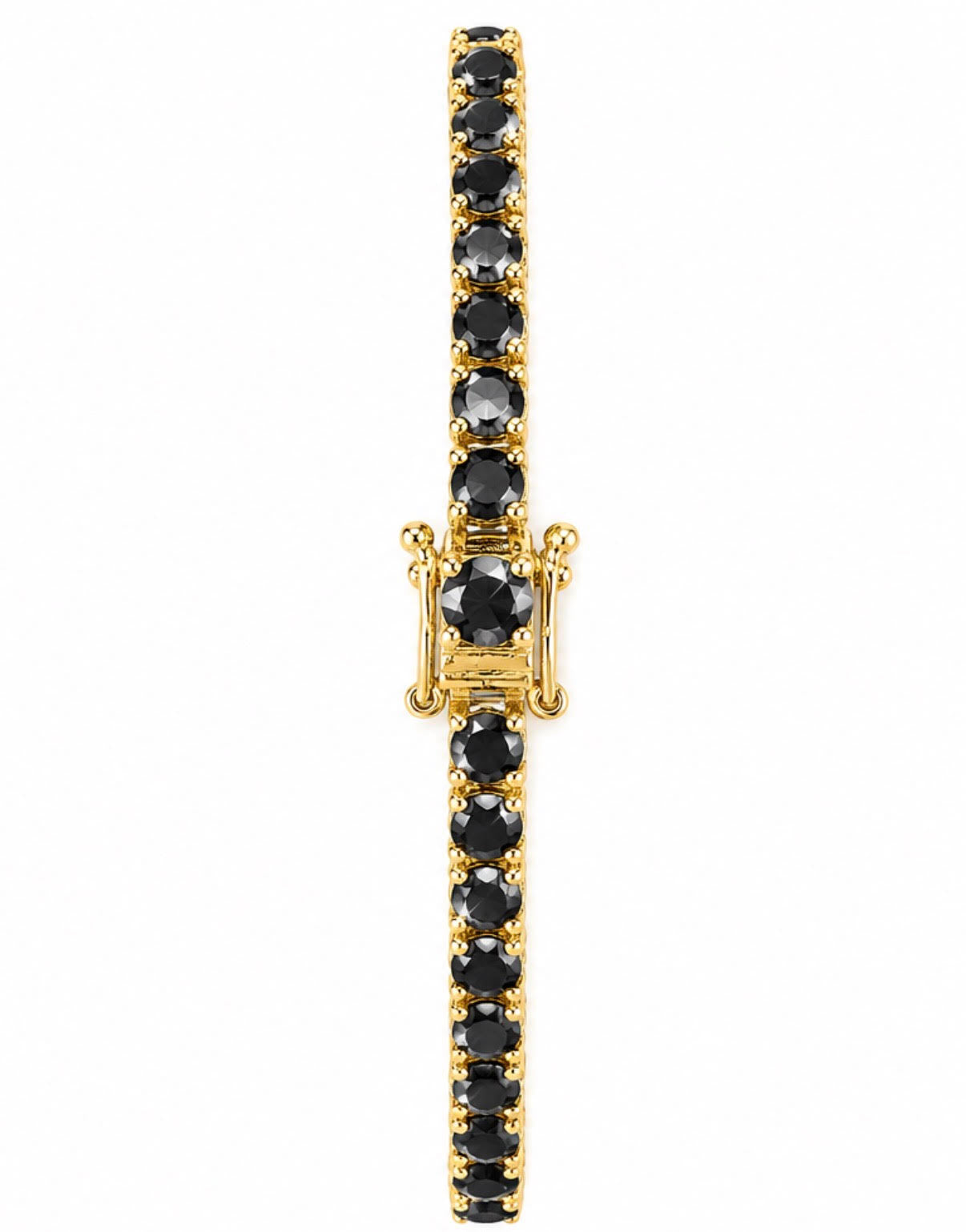 Black Diamond Tennis Bracelet in 14K White Gold
