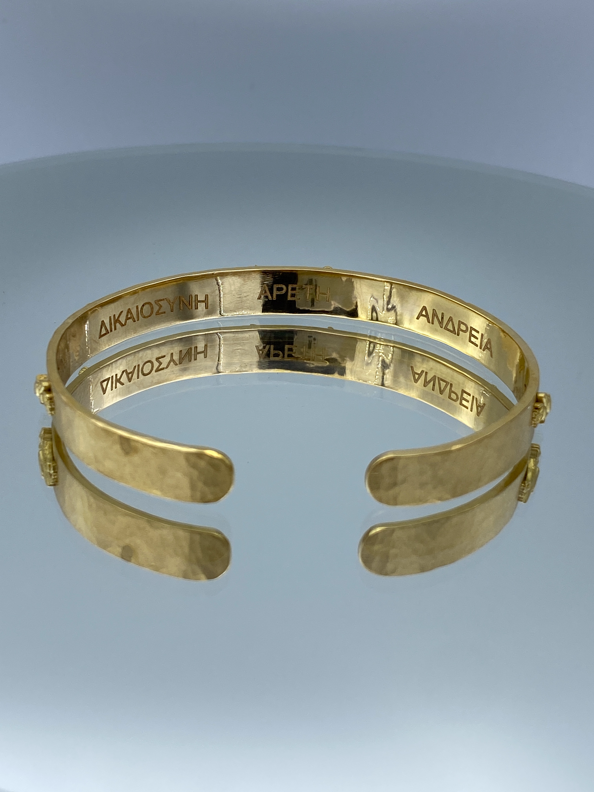 Romanesque Cuff Bracelet in 18K Yellow Gold - L and L Jewelry