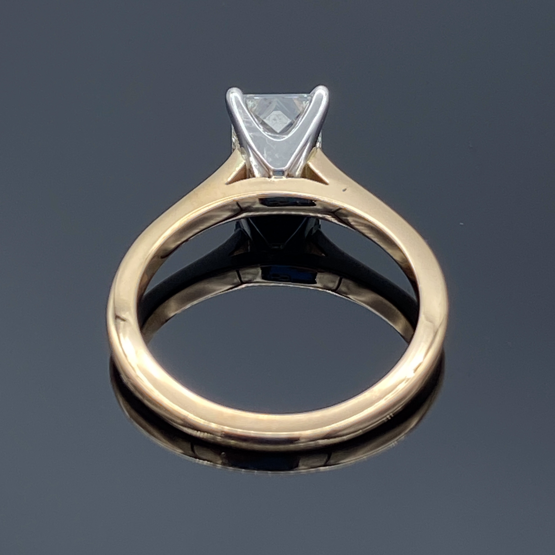 Princess-Cut Diamond Solitaire Engagement Ring in 14K Rose Gold - L and L Jewelry