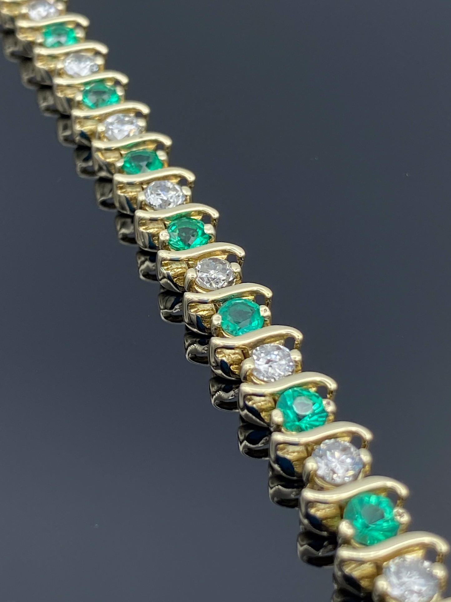 S-Link Diamond Tennis Bracelet in 14K Yellow Gold - L and L Jewelry