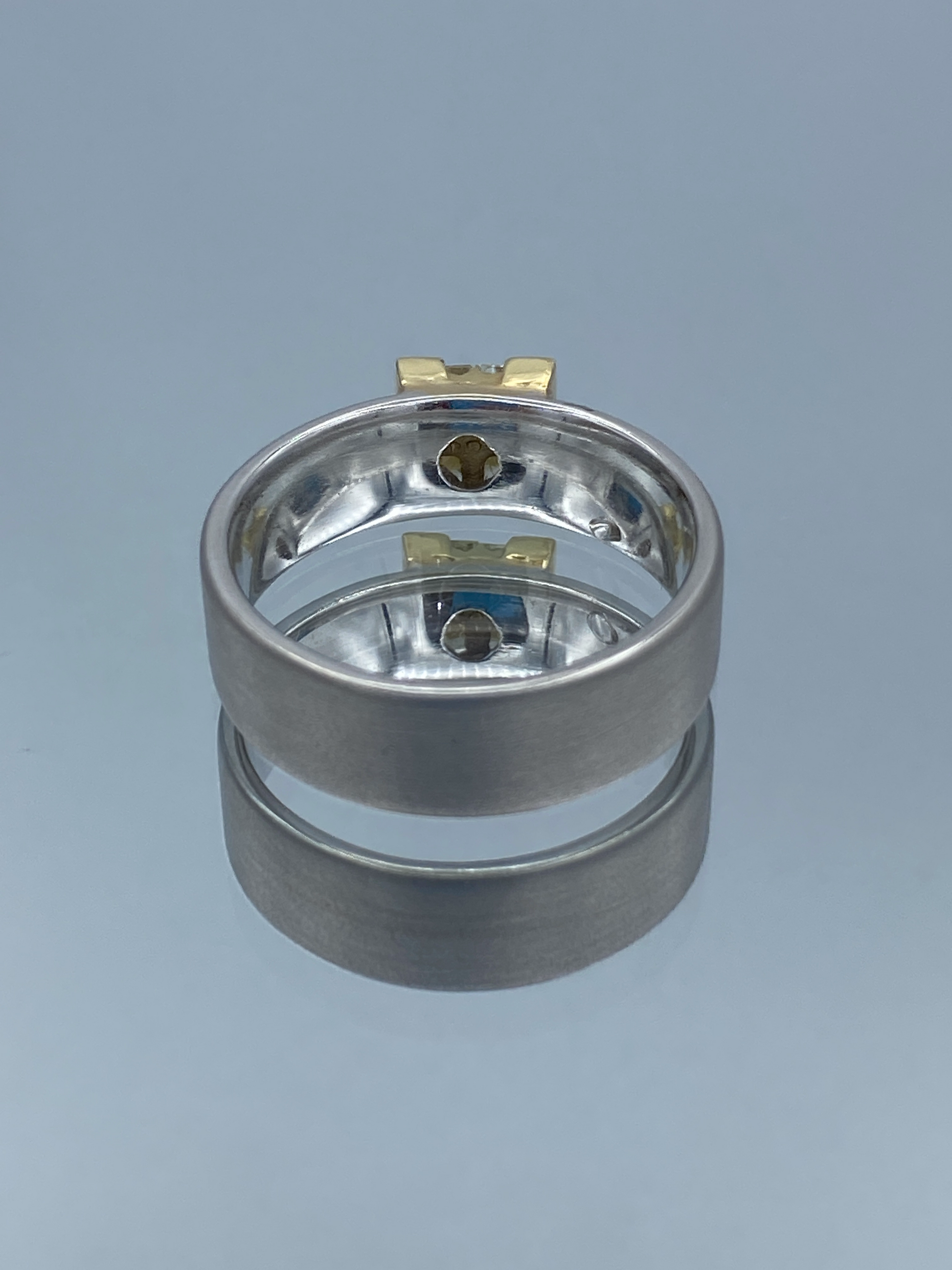 Princess-Cut Quad Yellow  Diamond Engagement Ring in 14K White Gold - L and L Jewelry