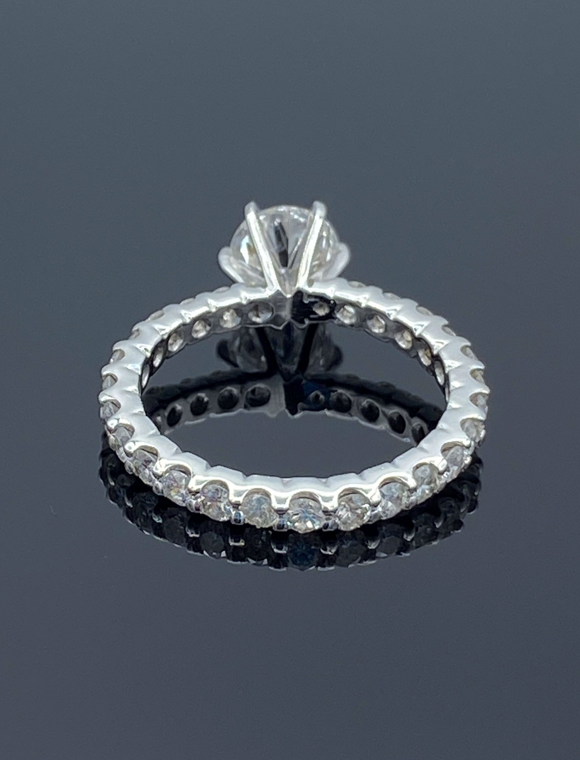 Round-Cut Diamond Engagement Ring in 14K White Gold - L and L Jewelry