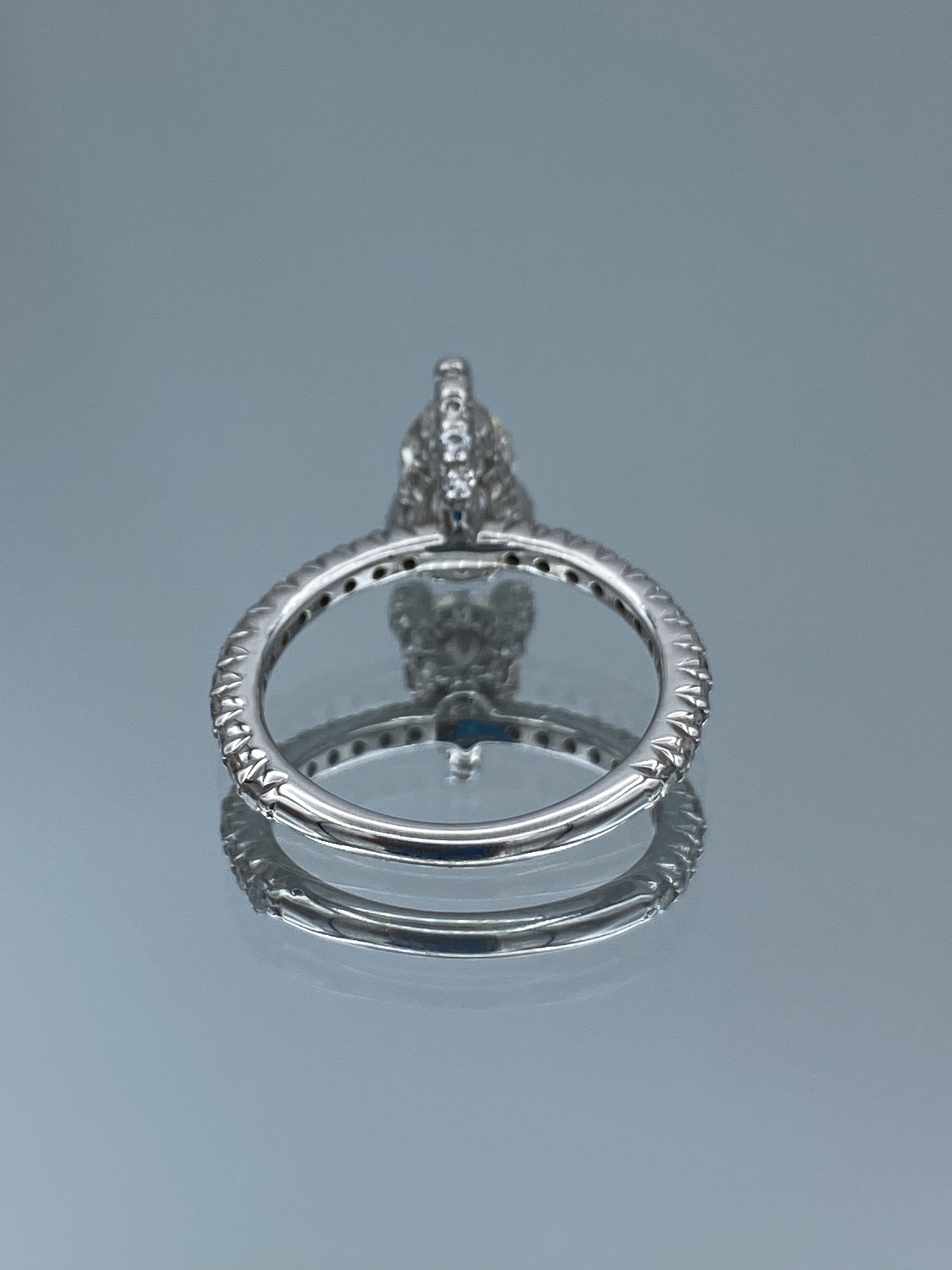 Pear-Cut Diamond Engagement Ring in 14K White Gold - L and L Jewelry