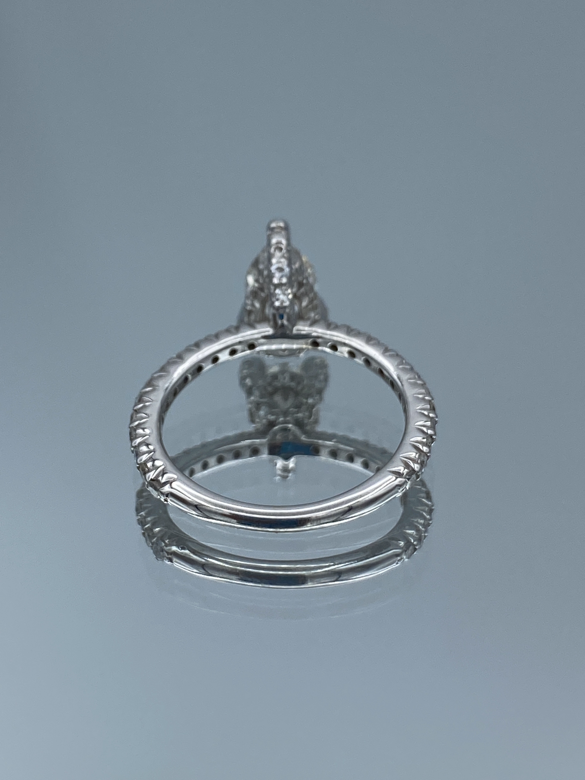 Pear-Cut Diamond Engagement Ring in 14K White Gold - L and L Jewelry