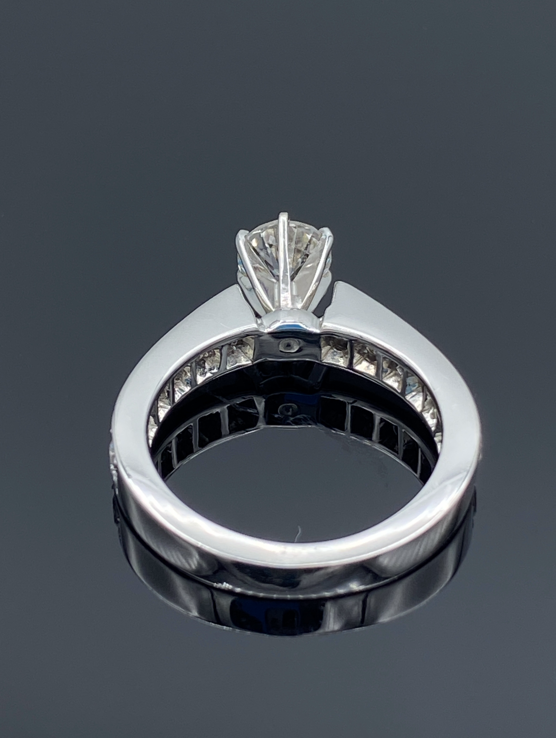 Round-Cut Diamond Engagement Ring in 14K White Gold - L and L Jewelry