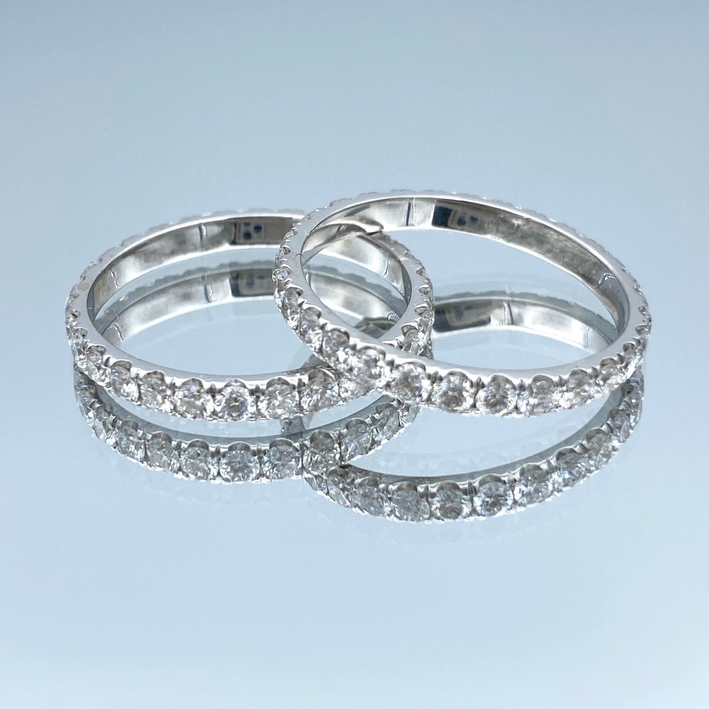 Round Brilliant-Cut Diamonds Eternity Ring in 14K White Gold - L and L Jewelry