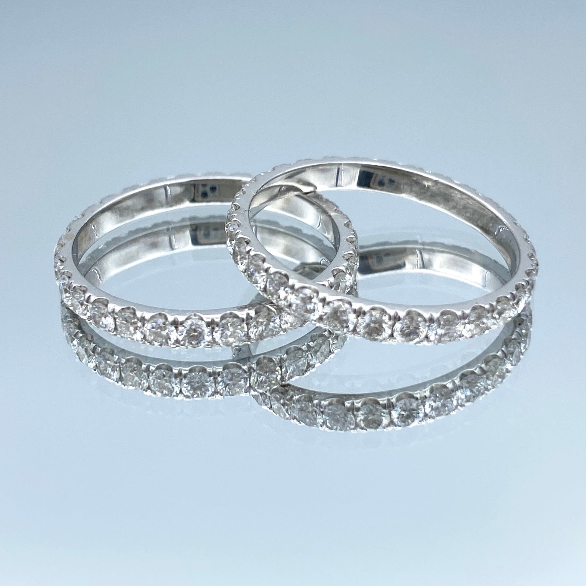 Round Brilliant-Cut Diamonds Eternity Ring in 14K White Gold - L and L Jewelry