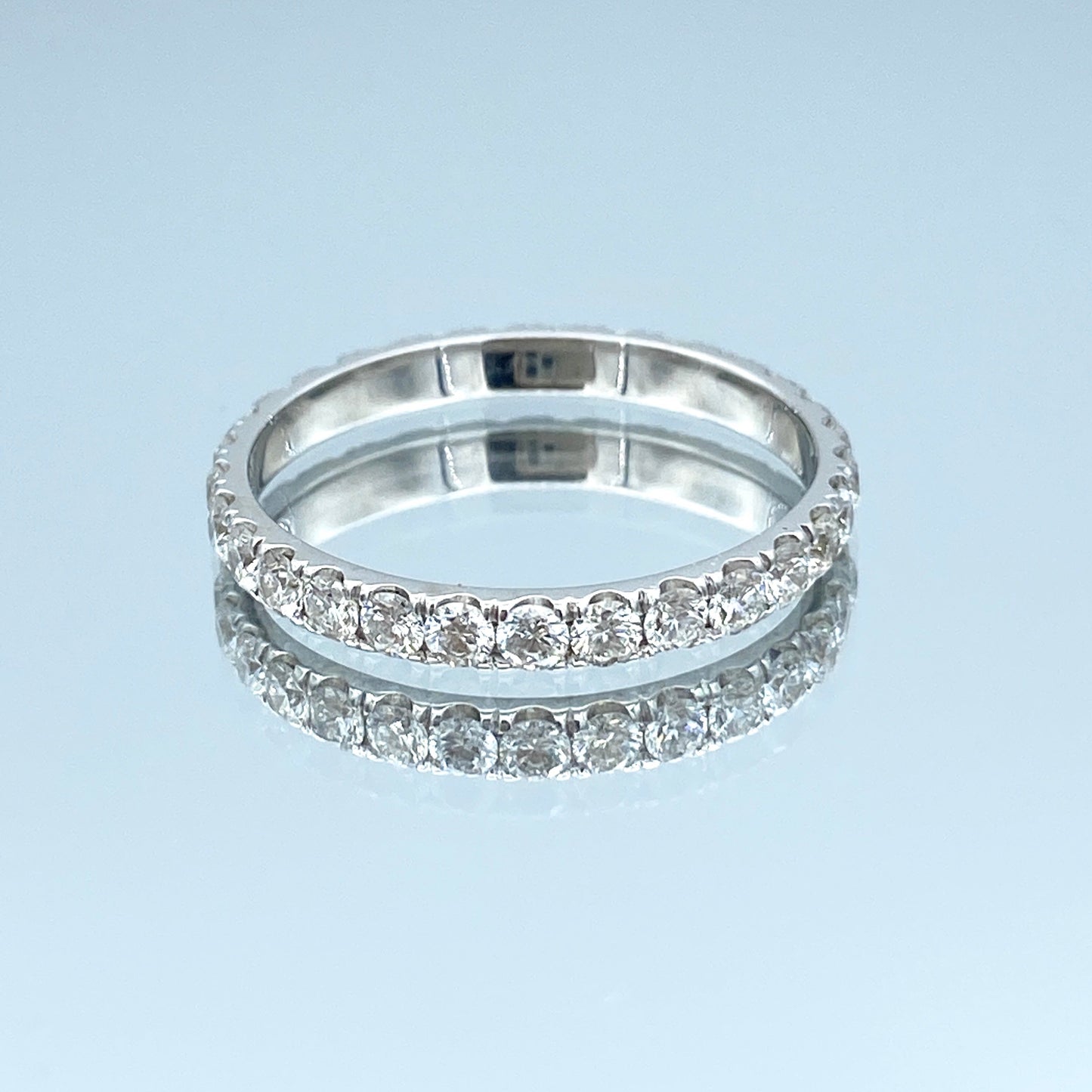 Round Brilliant-Cut Diamonds Eternity Ring in 14K White Gold - L and L Jewelry