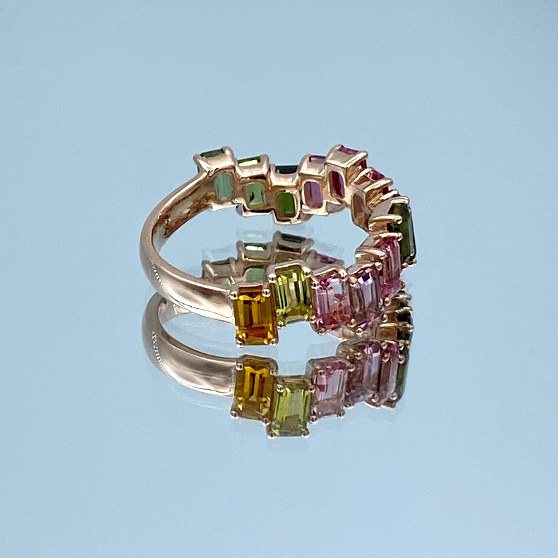 Tourmaline Statement Ring in 14K Rose Gold - L and L Jewelry