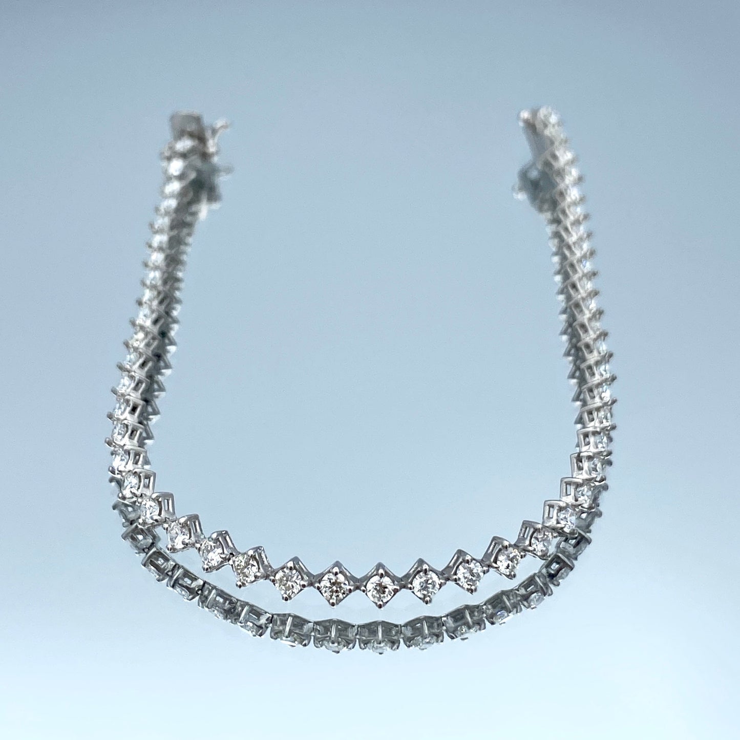 Diamond Tennis Bracelet in 14K White Gold - L and L Jewelry