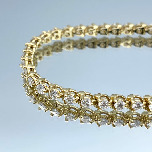 Diamond Tennis Bracelet in 14K Yellow Gold - L and L Jewelry