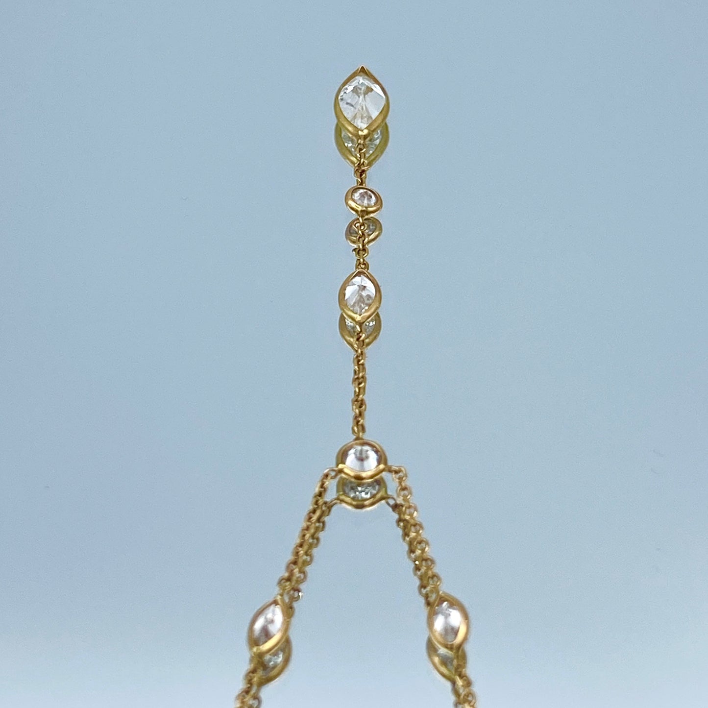 Diamond Lariat Necklace in 14K Rose Gold - L and L Jewelry