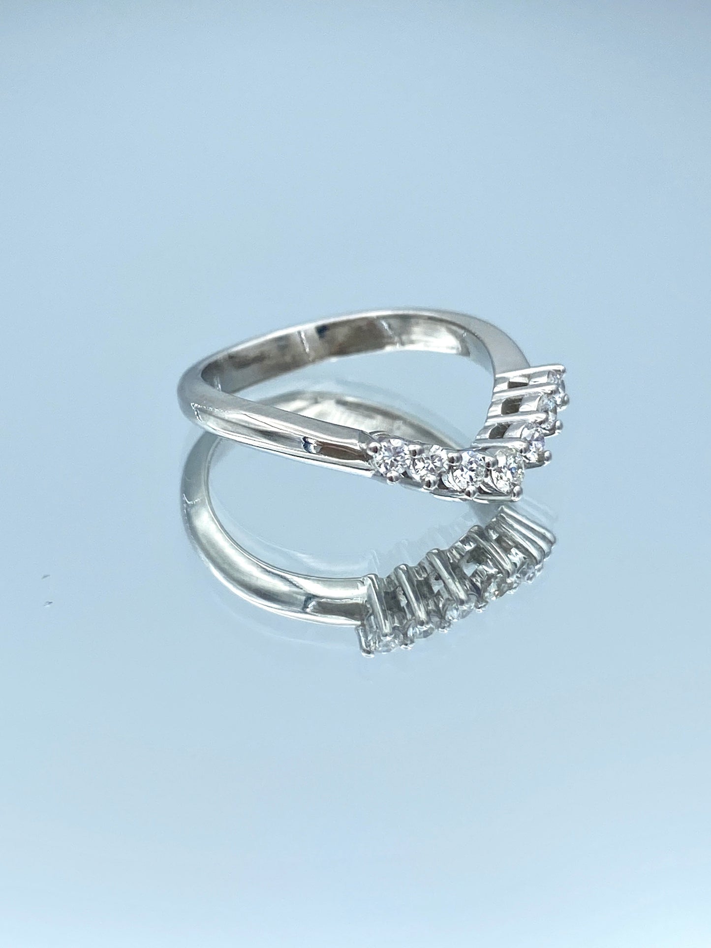 Seven-Stone Round Brilliant-Cut Diamond Ring in 14K White Gold - L and L Jewelry
