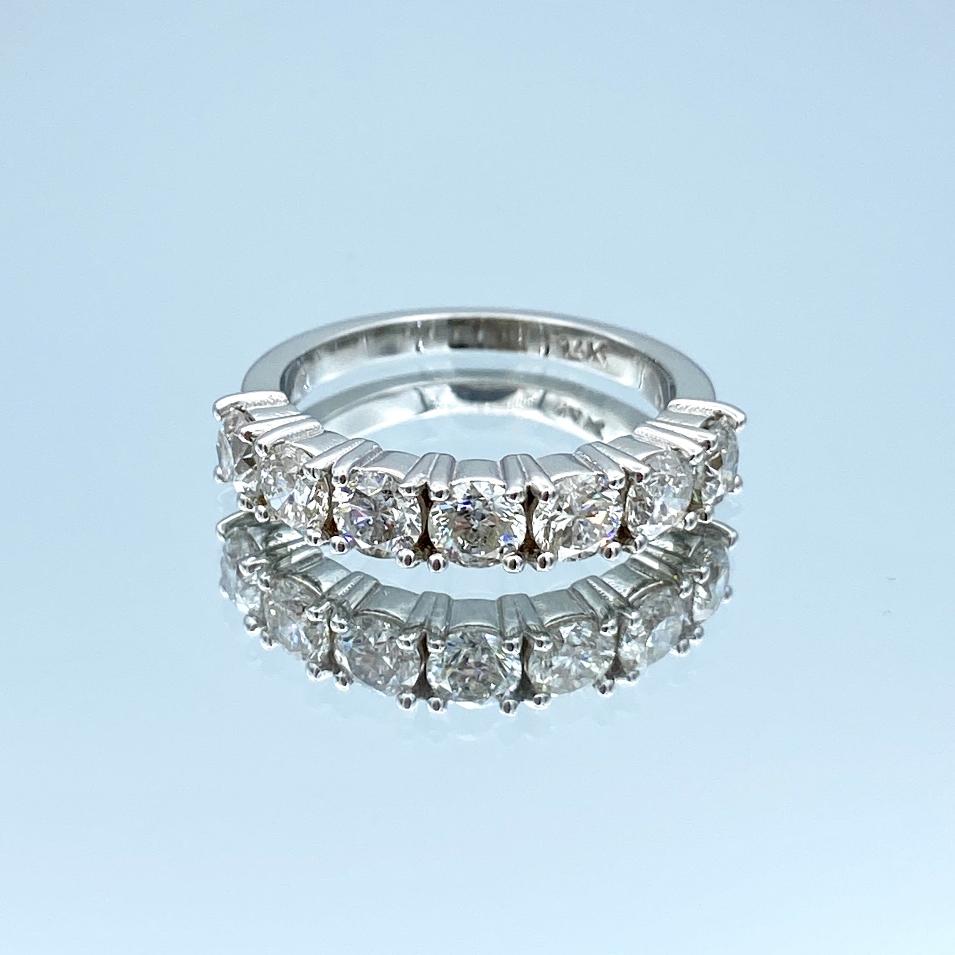 Seven Stone Round Brilliant-Cut Diamond Ring in 14K White Gold - L and L Jewelry
