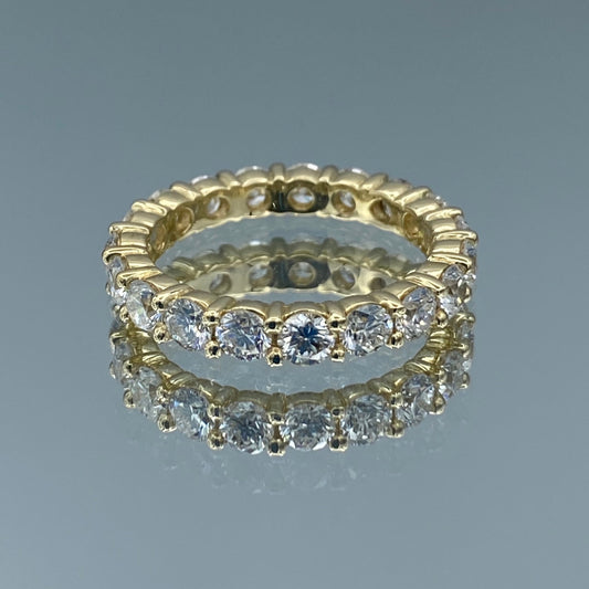 Diamond Eternity Wedding Band in 14K Yellow Gold - L and L Jewelry