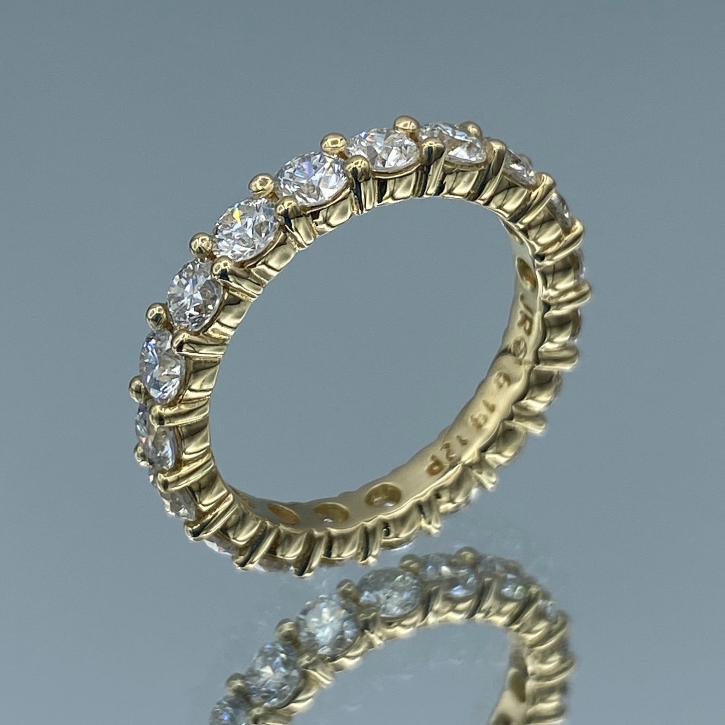 Diamond Eternity Wedding Band in 14K Yellow Gold - L and L Jewelry