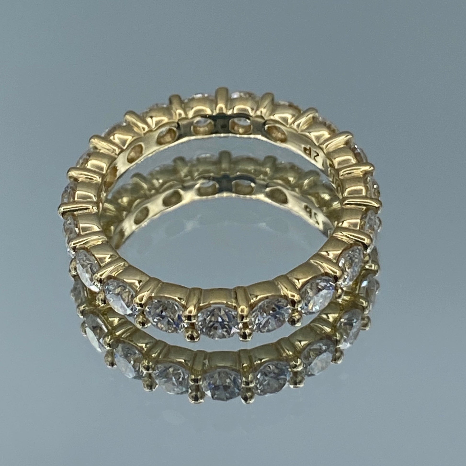Diamond Eternity Wedding Band in 14K Yellow Gold - L and L Jewelry
