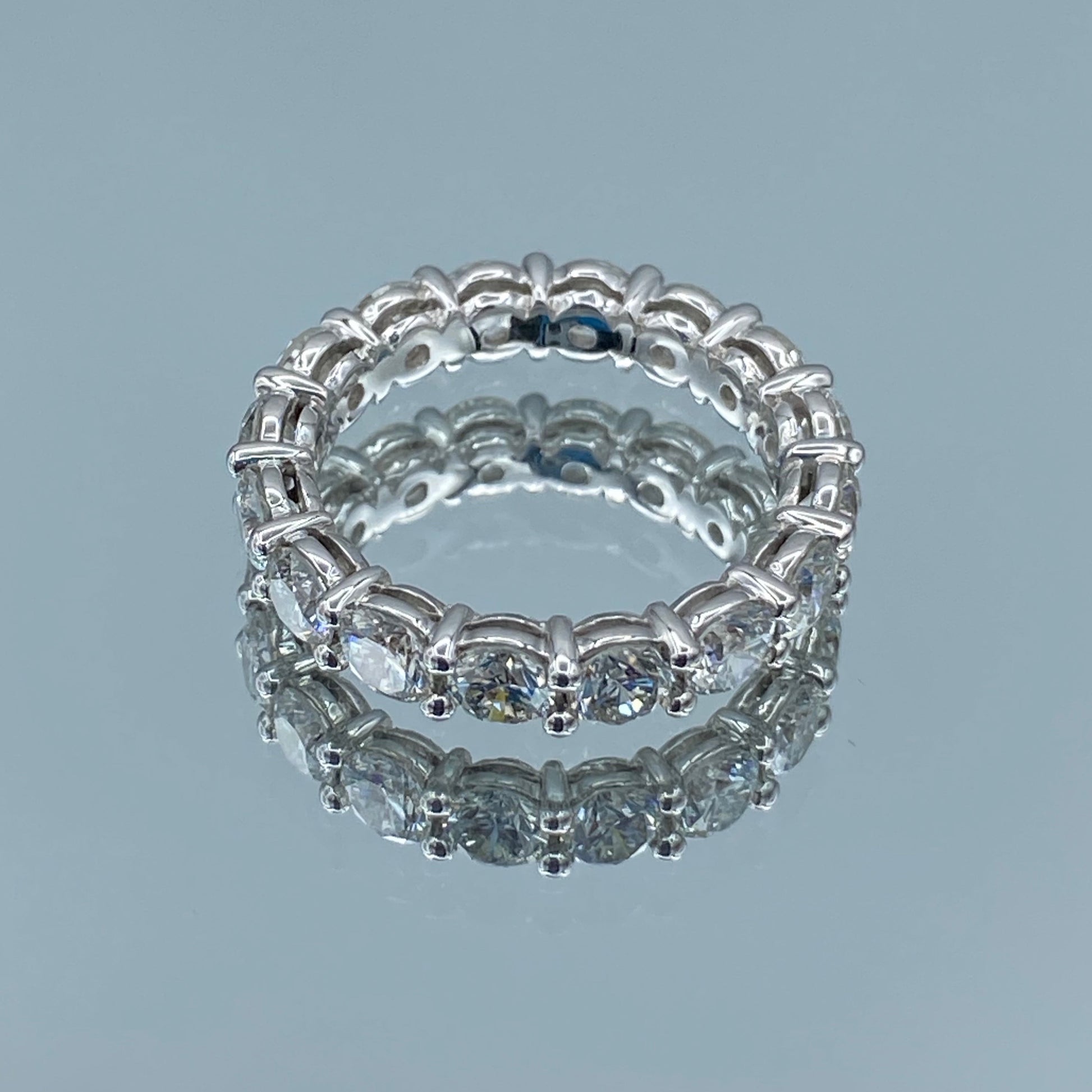 Round Cut Diamond Eternity Ring in 14K White Gold - L and L Jewelry