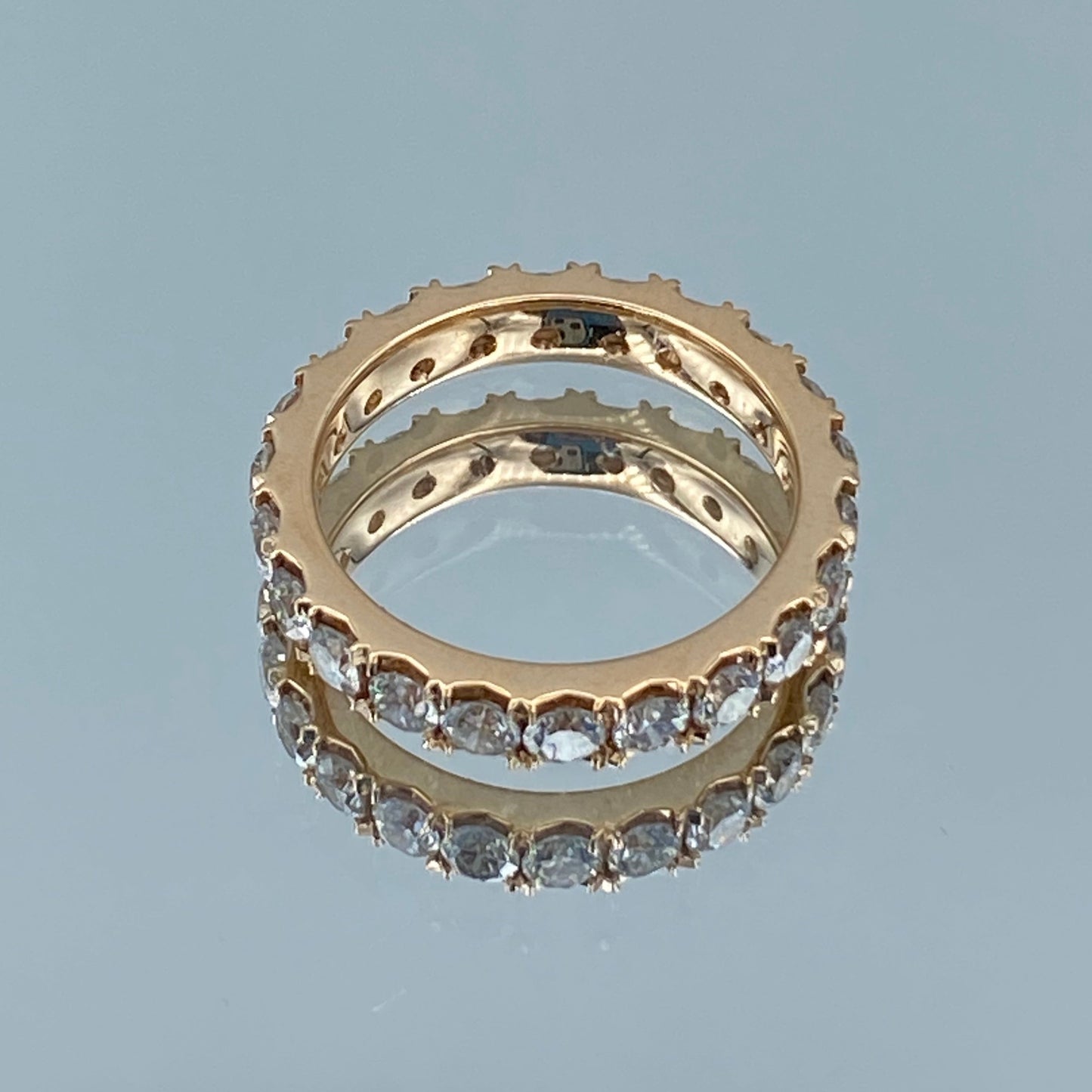 Round Brilliant-Cut Diamond Eternity Ring in 14K Rose Gold - L and L Jewelry