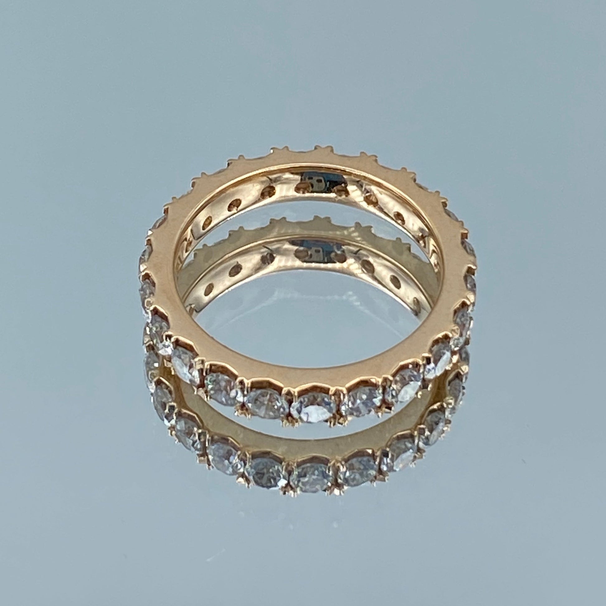 Round Brilliant-Cut Diamond Eternity Ring in 14K Rose Gold - L and L Jewelry
