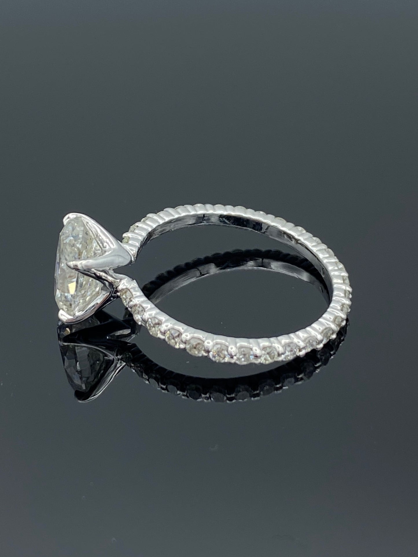 Radiance Halo Cluster Diamond Engagement Ring in 14K White Gold - L and L Jewelry