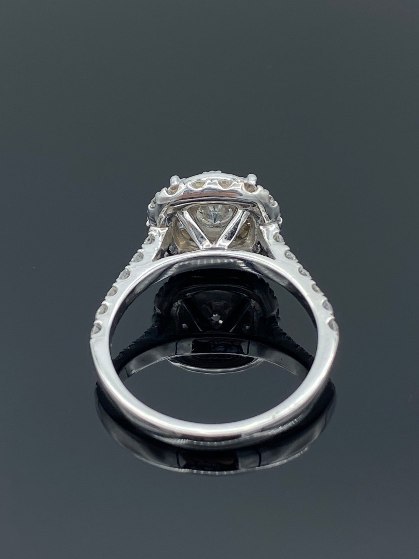 Radiance Halo Cluster Diamond Engagement Ring in 14K White Gold - L and L Jewelry