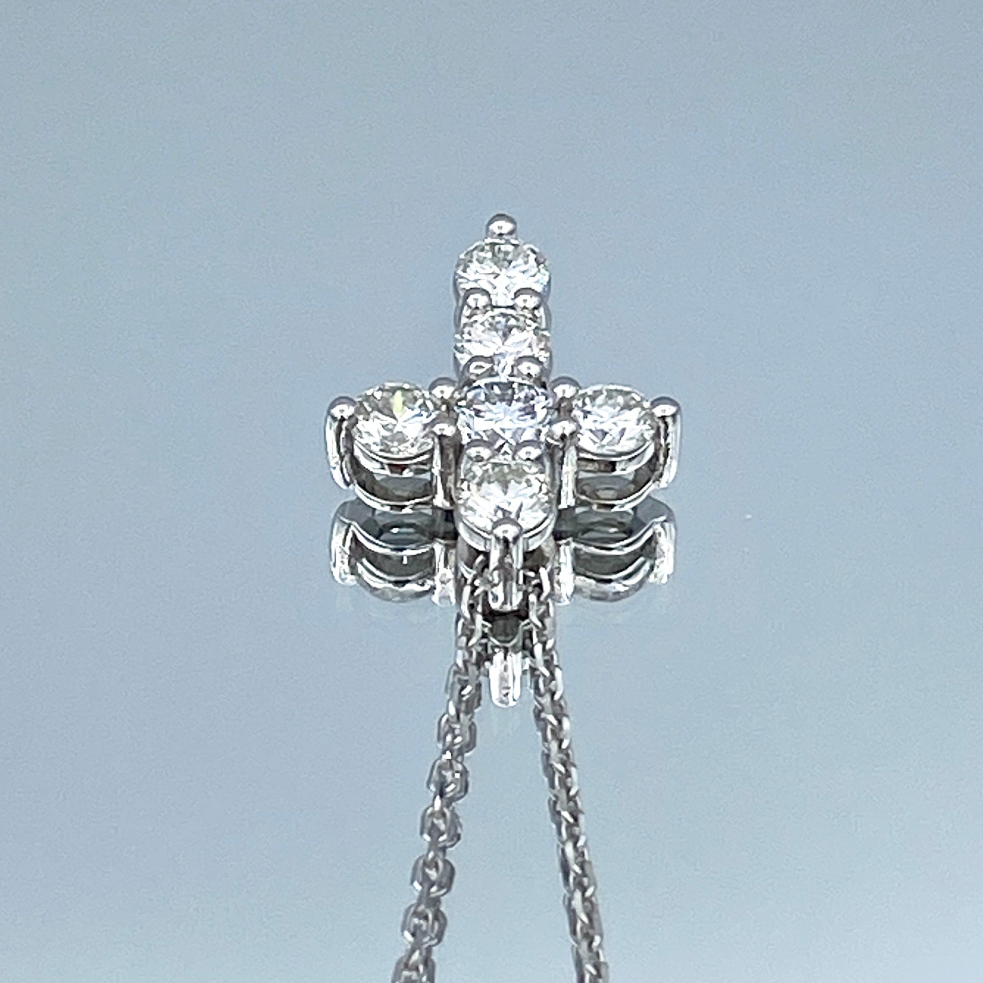 Diamond Cross Pendant Necklace in 14K White Gold - L and L Jewelry