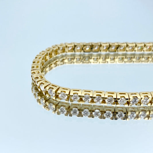 Diamond Tennis Bracelet in 14K Yellow Gold - L and L Jewelry