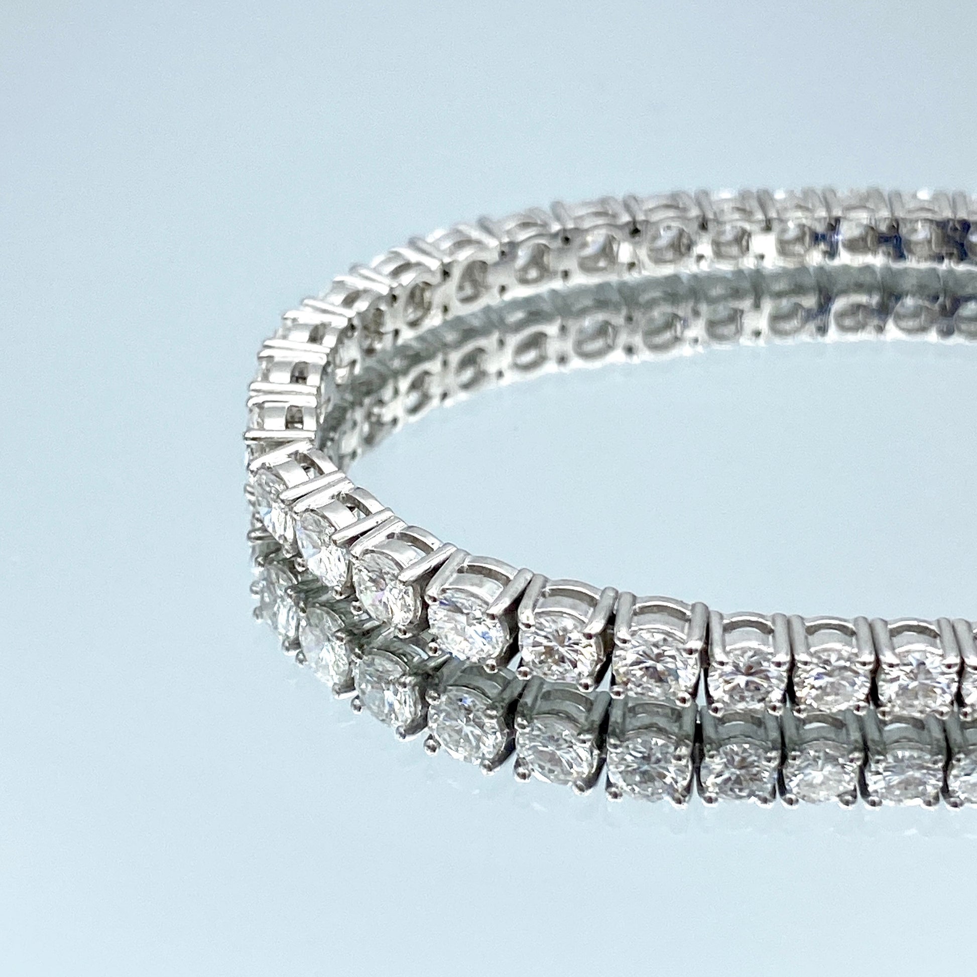 Diamond Tennis Bracelet in 14K White Gold - L and L Jewelry