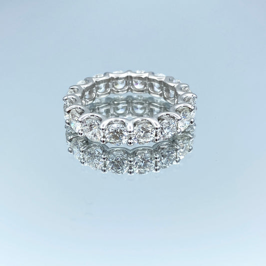 Round Brilliant-Cut Diamond Eternity Ring in 14K White Gold - L and L Jewelry