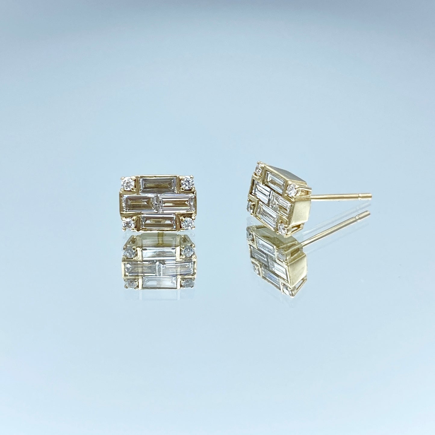 Diamond Stud Earrings in 14K Yellow Gold - L and L Jewelry