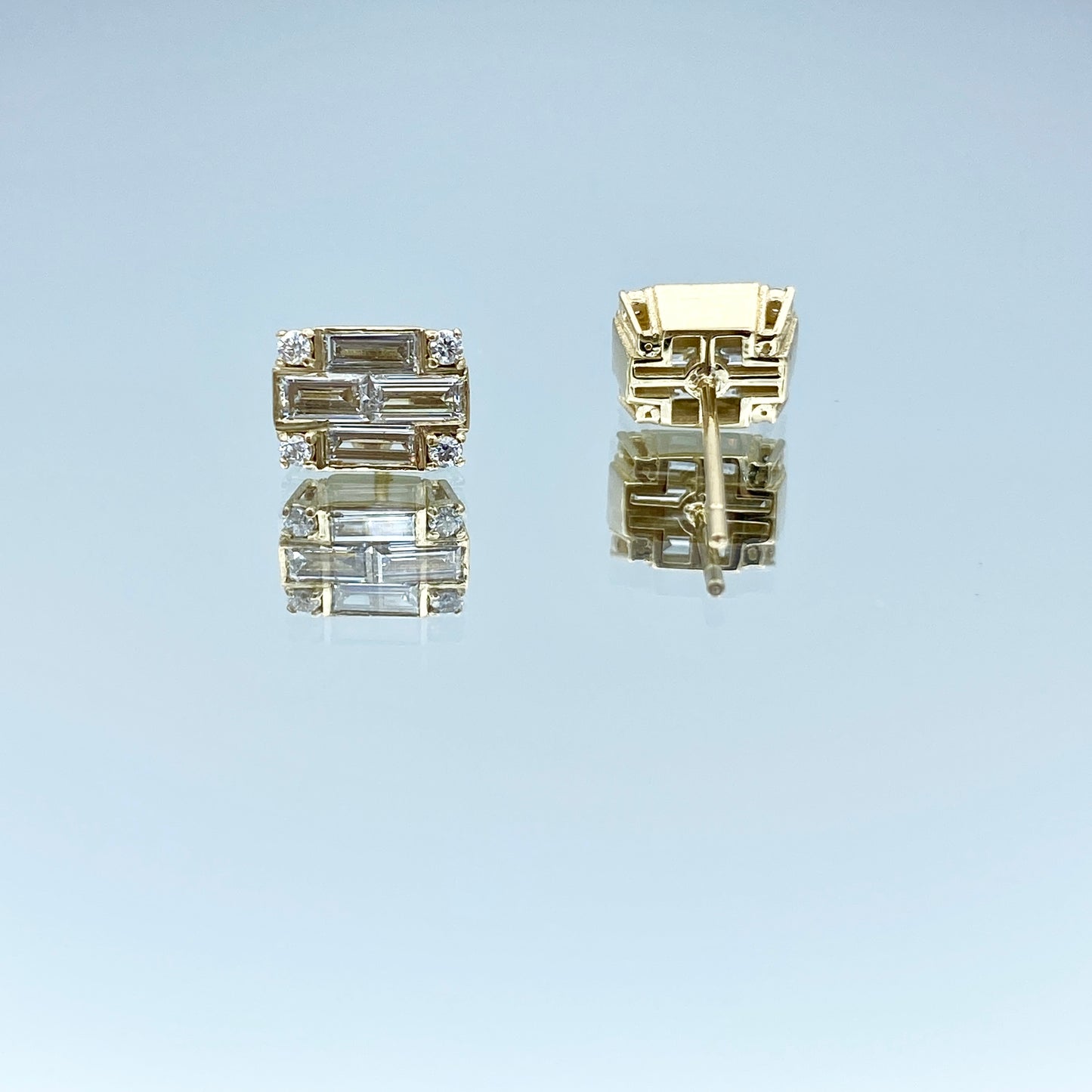 Diamond Stud Earrings in 14K Yellow Gold - L and L Jewelry