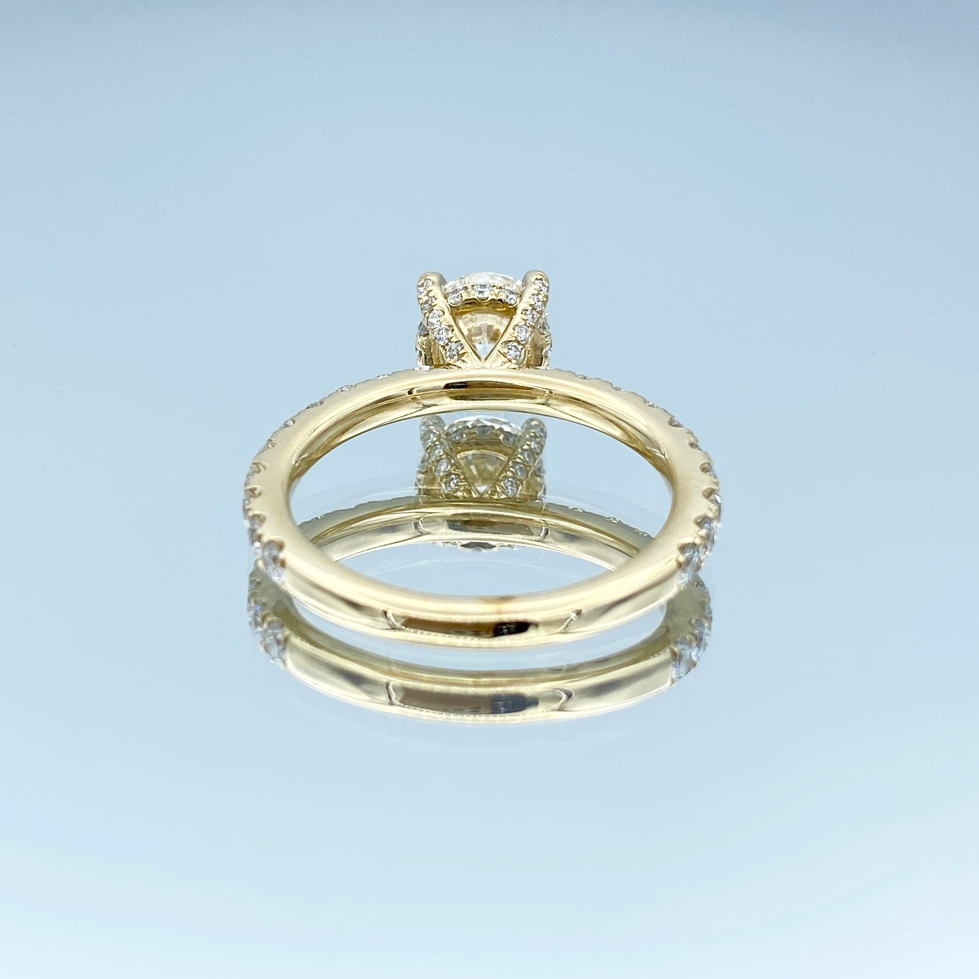 Round-Cut Diamond Engagement Ring in 14K Yellow Gold - L and L Jewelry