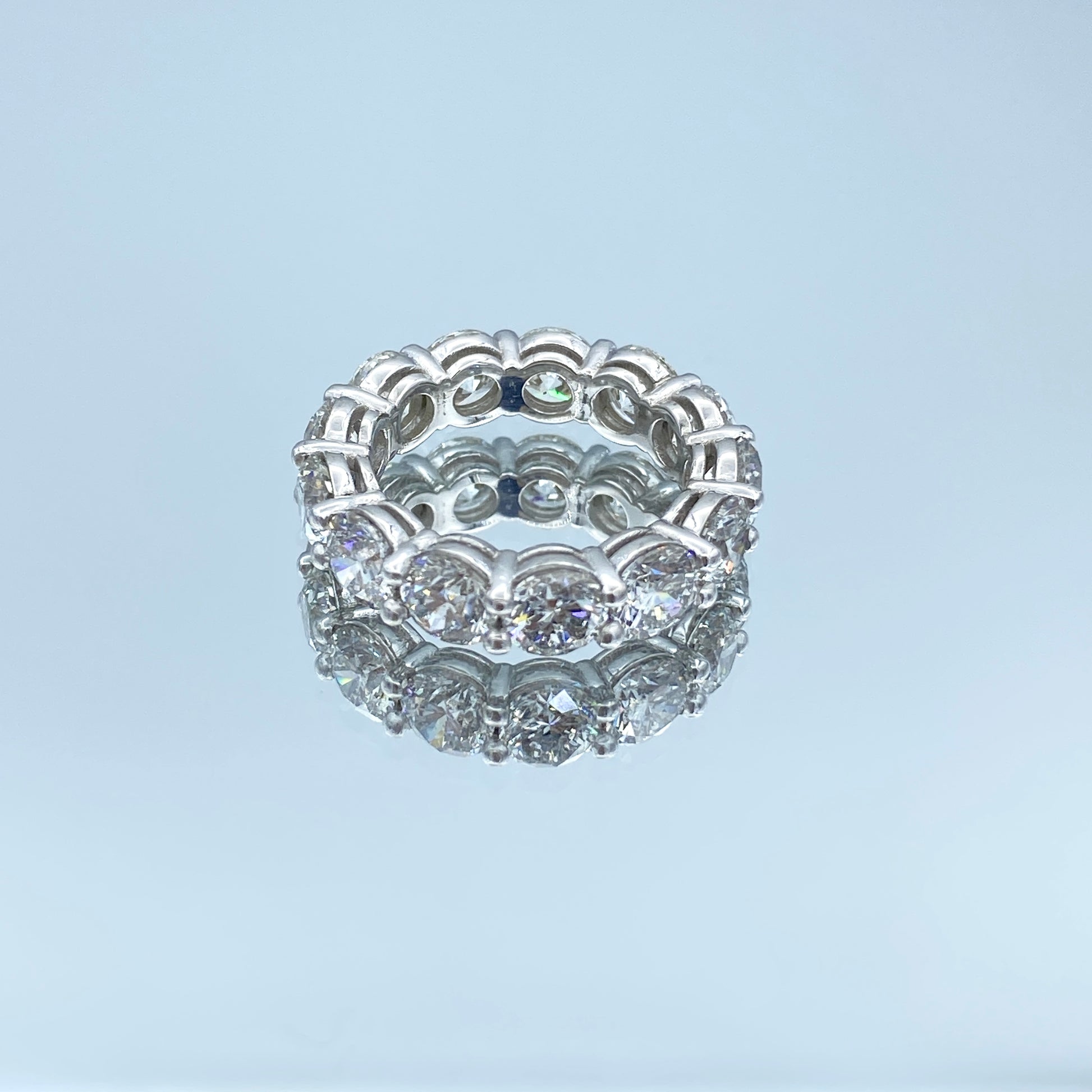 Round Brilliant-Cut Diamond Eternity Ring in Platinum - L and L Jewelry