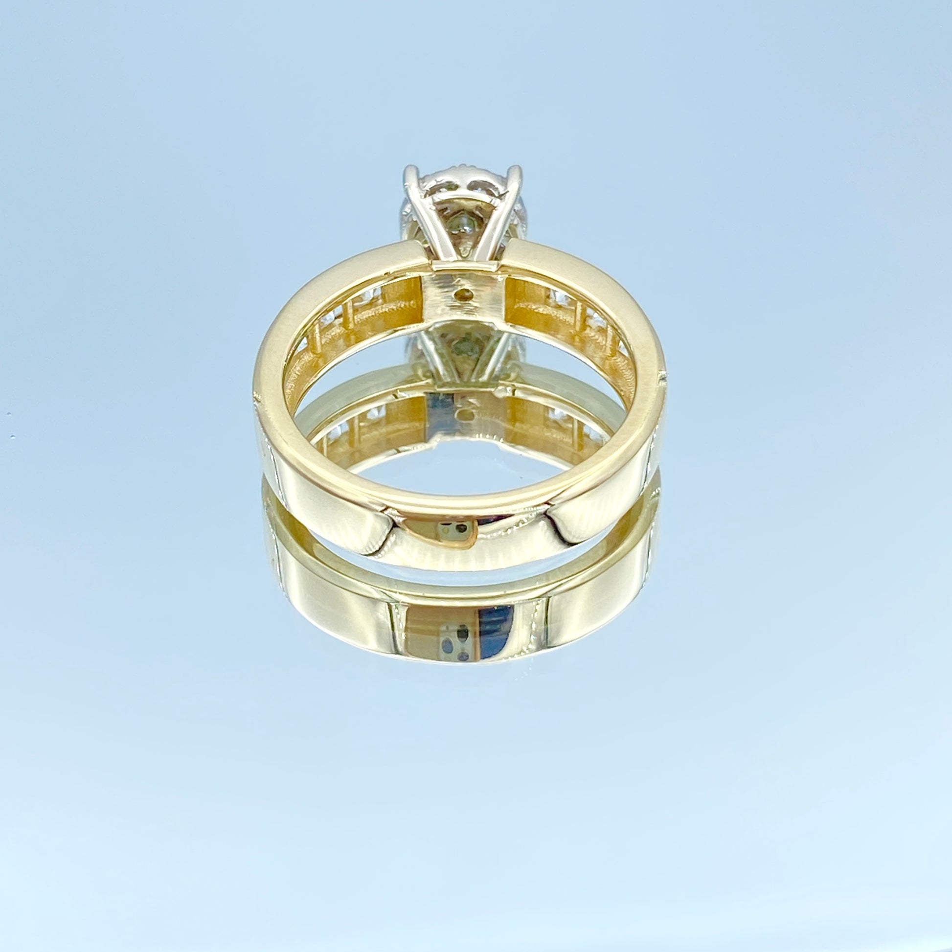 Cluster Diamond Engagement Ring in 14K Yellow Gold - L and L Jewelry