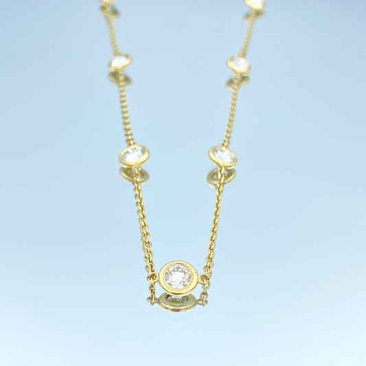Diamond by the Yard Necklace in 14K Yellow Gold - L and L Jewelry