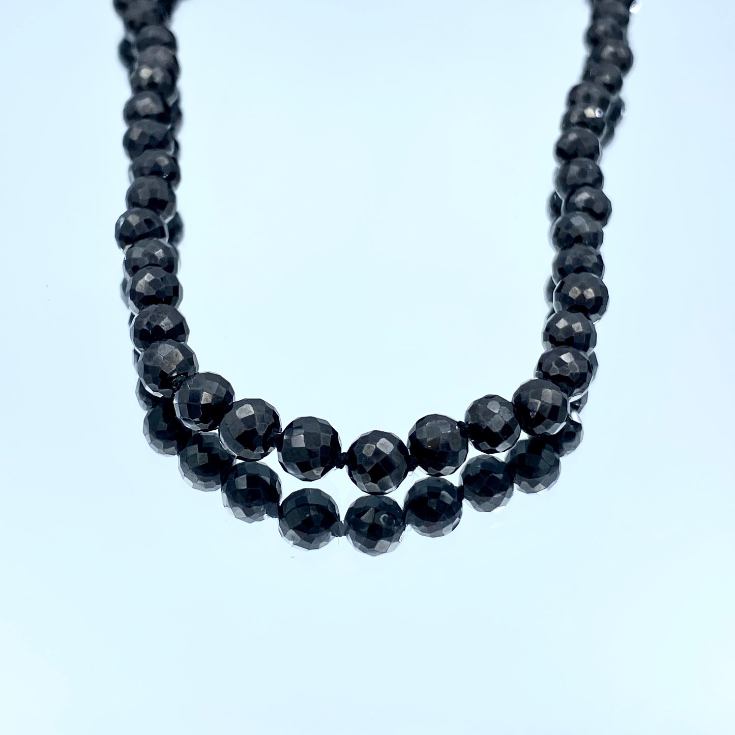 Black Spinel Bead Necklace - L and L Jewelry