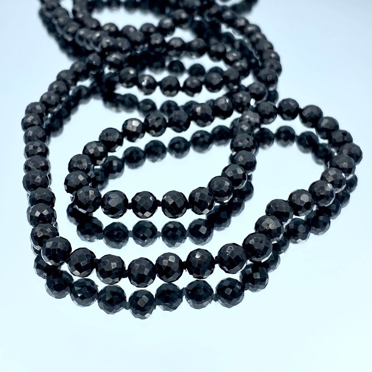Black Spinel Bead Necklace - L and L Jewelry