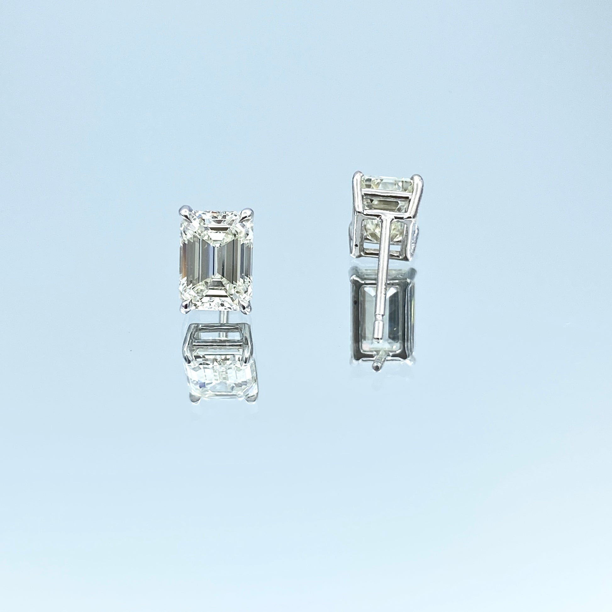 Diamond Stud Earrings in 14K White Gold - L and L Jewelry