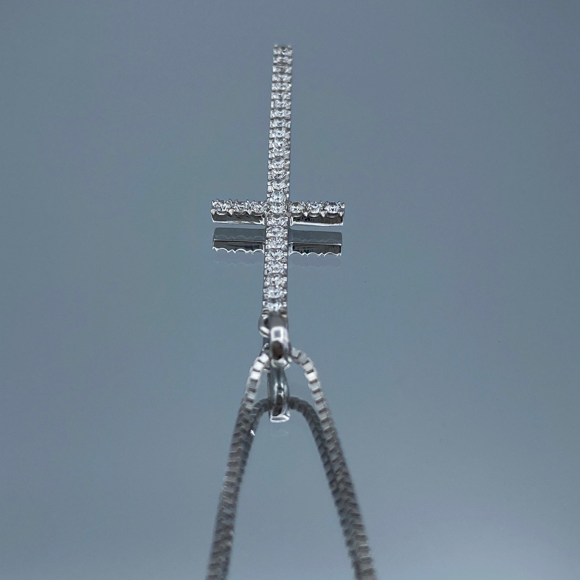 Diamond Cross Pendant Necklace in 14K White Gold - L and L Jewelry